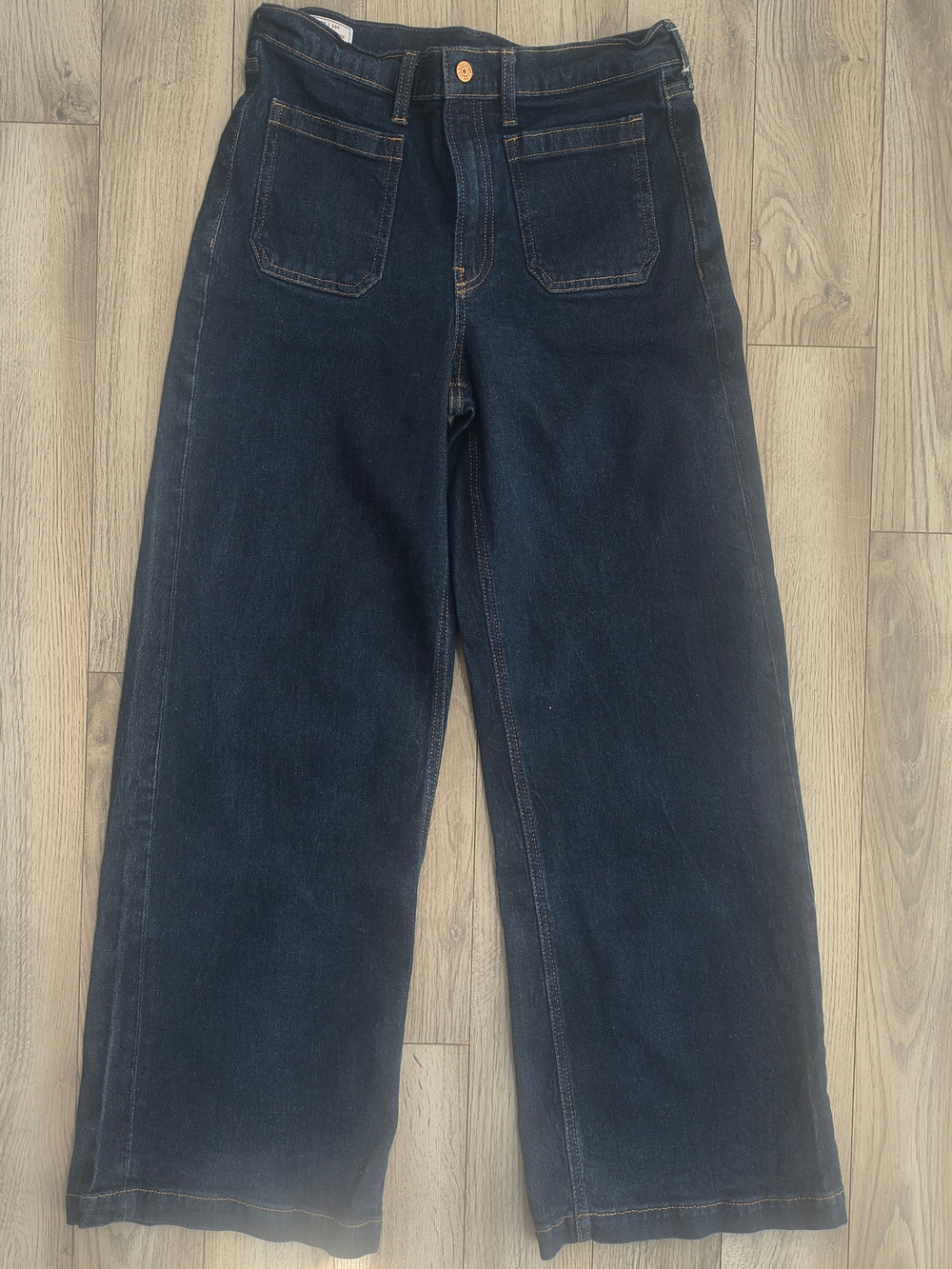 GAP High Rise Stride Wide-Leg Jeans in Dark Indigo